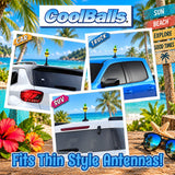 *New* Coolballs Hala Kahiki Pineapple Car Antenna Topper - Thick Fat Antenna Fit