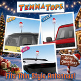 Tenna Tops Jolly Santa Claus Car Antenna Topper - Thin Antenna Fit