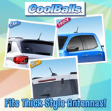 Coolballs California Sunshine Car Antenna Topper (B&W Shades) - Thick Antenna Fit