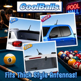 Coolballs Cool 8 Ball Pool Billiards Antenna Topper - Thick Fat Antenna Fit