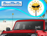 Coolballs California Sunshine Car Antenna Topper (Black Shades) - Thin Antenna Fit