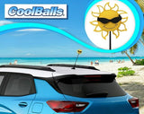 Coolballs California Sunshine Car Antenna Topper (Black Shades) - Thin Antenna Fit