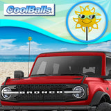 Coolballs California Sunshine Car Antenna Topper (Green Shades) - Thin Antenna Fit