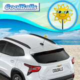 Coolballs California Sunshine Car Antenna Topper (Green Shades) - Thin Antenna Fit