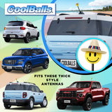 Coolballs Happy Amigo Mexican Sombrero Hat Car Antenna Topper - Thick Fat Antenna Fit