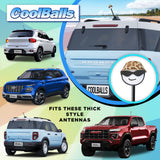 Coolballs "Cool Army" Car Antenna Topper - Thick Antenna Fit