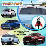 Tenna Tops Red "Lucky" Ladybug Car Antenna Topper - Thick Antenna Fit
