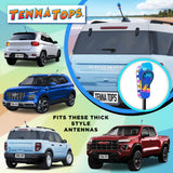 Tenna Tops Flip Flop Sandal Car Antenna Topper (Hawaiian Blue) - Thick Antenna Fit