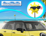 Coolballs Patriotic Cool Sunshine "Sunny" USA Flag Car Antenna Ball - Thin Antenna Fit