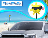 Coolballs Patriotic Cool Sunshine "Sunny" USA Flag Car Antenna Ball - Thin Antenna Fit