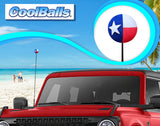 *New* Coolballs Texas Flag Car Antenna Topper - Thin Antenna Fit