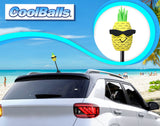 *New* Coolballs Hala Kahiki Pineapple Car Antenna Topper - Thick Fat Antenna Fit