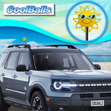 Coolballs California Sunshine Car Antenna Topper (Green Shades) - Thick Antenna Fit
