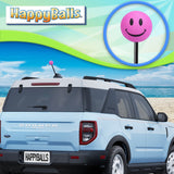 ..HappyBalls Happy Smiley Face Car Antenna Topper (Pink) - Thick Antenna Fit