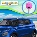 ..HappyBalls Happy Smiley Face Car Antenna Topper (Pink) - Thick Antenna Fit