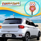 Tenna Tops Pink Owl Car Antenna Topper - Thick Antenna Fit