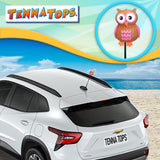 Tenna Tops Pink Owl Car Antenna Topper - Thin Antenna Fit
