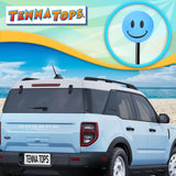 ..Tenna Tops Happy Smiley Face Car Antenna Ball (Blue) - Thick Antenna Fit