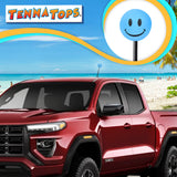 ..Tenna Tops Happy Smiley Face Car Antenna Ball (Blue) - Thick Antenna Fit