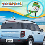 Tenna Tops Snowman Green Winter Hat & Scarf Car Antenna Topper - Thick Antenna Fit