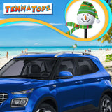 Tenna Tops Snowman Green Winter Hat & Scarf Car Antenna Topper - Thick Antenna Fit