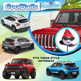Coolballs Cool "Half Pipe Hottie" Snowboarder Car Antenna Topper