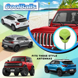 Coolballs Green Alien Car, Truck, Jeep Antenna Topper