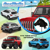 Coolballs Black Horse Car Antenna Topper