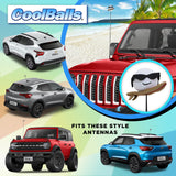 Coolballs Surfer Guy Surfing Car Antenna Topper - Thin Antenna Fit