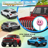HappyBalls Pink Princess Car Antenna Topper - Thin Antenna Fit