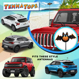Tenna Tops Spooky Bat Car Antenna Topper (Halloween) - Thin Antenna Fit
