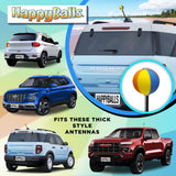 HappyBalls Summer Fun Beach Ball Car Antenna Ball - Thick Antenna Fit