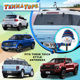 Tenna Tops Snowman Winter Hat & Scarf Car Antenna Topper (Dark Blue)