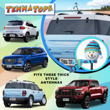 Tenna Tops Snowman Winter Hat & Scarf Car Antenna Topper (Baby Blue)