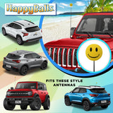HappyBalls Happy Smiley Face Car Antenna Ball (Yellow)