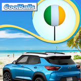 Coolballs Irish Ireland Flag Car Antenna Topper - Thin Antenna Fit