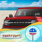 Tenna Tops Patriotic American USA Flag Car Antenna Ball - Thin Antenna Fit