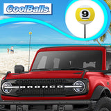 Coolballs Nine 9-Ball Billiards Pool Car Antenna Ball - Thin Antenna Fit