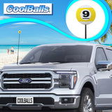 Coolballs Nine 9-Ball Billiards Pool Car Antenna Ball - Thin Antenna Fit