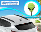 Coolballs Green Alien Car Antenna Topper - Thin Antenna Fit