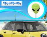 Coolballs Green Alien Car Antenna Topper - Thin Antenna Fit