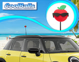 Coolballs Apple w/ Sunglasses Car Antenna Topper - Thin Antenna Fit