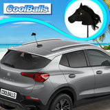 Coolballs Black Horse Car Antenna Topper