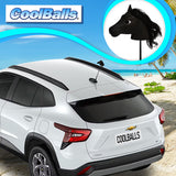 Coolballs Black Horse Car Antenna Topper