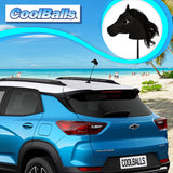 Coolballs Black Horse Car Antenna Topper