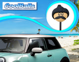Coolballs Cool Dude Black Beanie Hat Antenna Topper - Thick Fat Antenna Fit