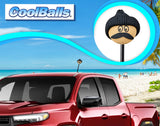 Coolballs Cool Dude Black Beanie Hat Antenna Topper - Thick Fat Antenna Fit