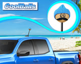 Coolballs Cool Dude Blue Beanie Hat Antenna Topper - Thick Fat Antenna Fit