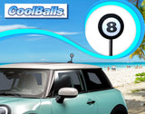 Coolballs Cool 8 Ball Pool Billiards Antenna Topper - Thick Fat Antenna Fit