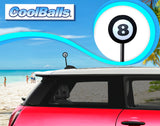 Coolballs Cool 8 Ball Pool Billiards Antenna Topper - Thick Fat Antenna Fit